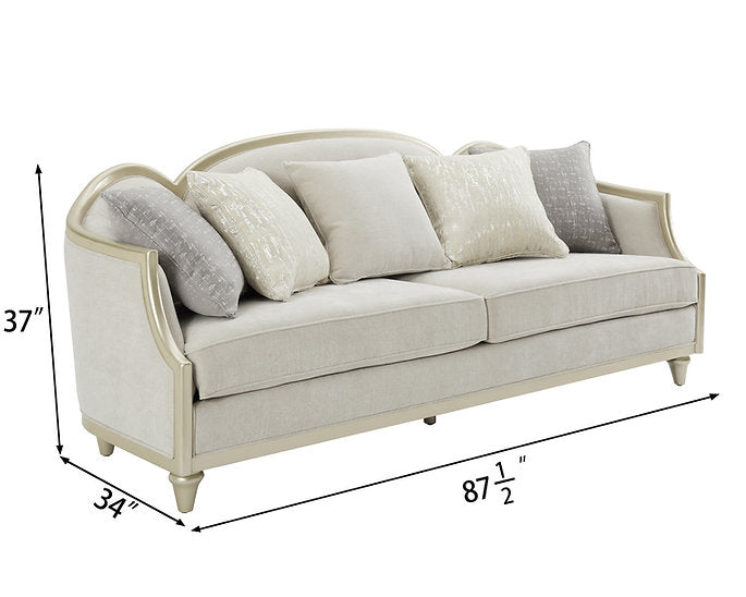 light grey fabric sofa set