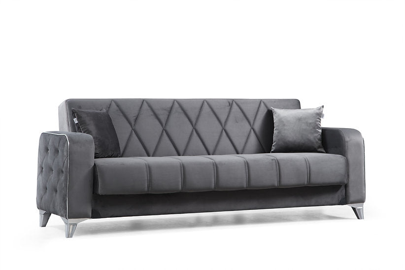 grey fabric sofa set