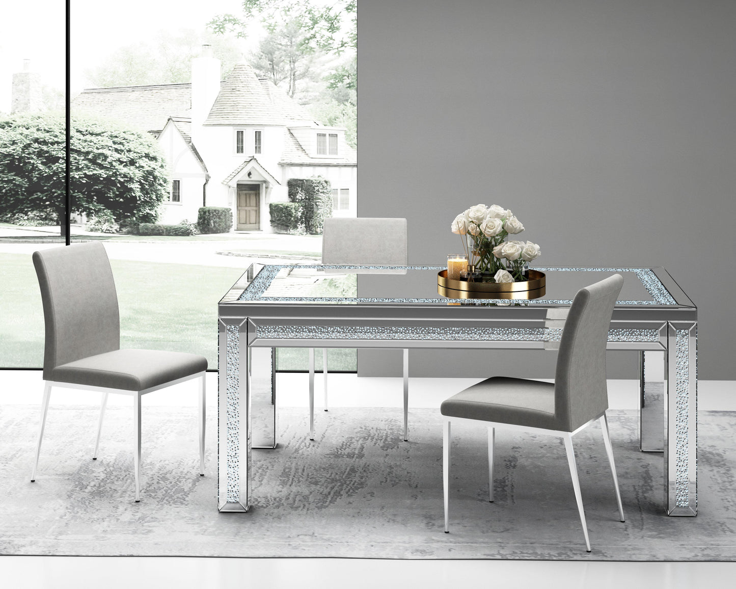 mirror dining table