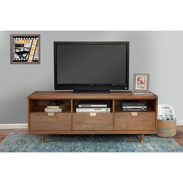 beige wooden tv unit