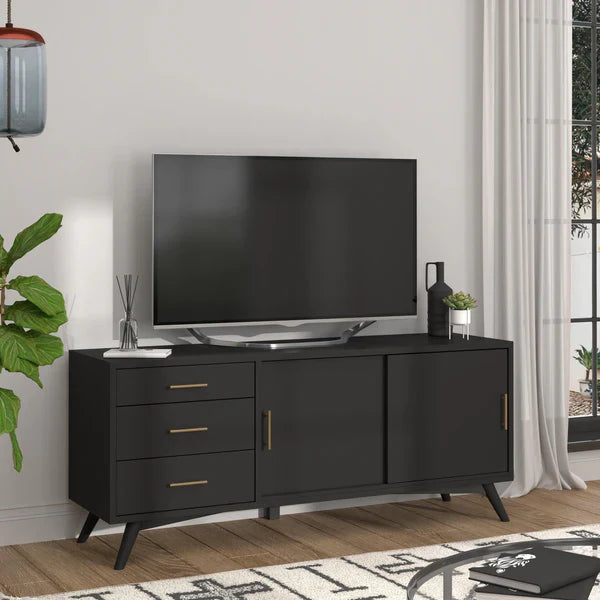 black tv unit