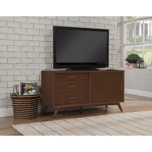 walnut wooden tv unit
