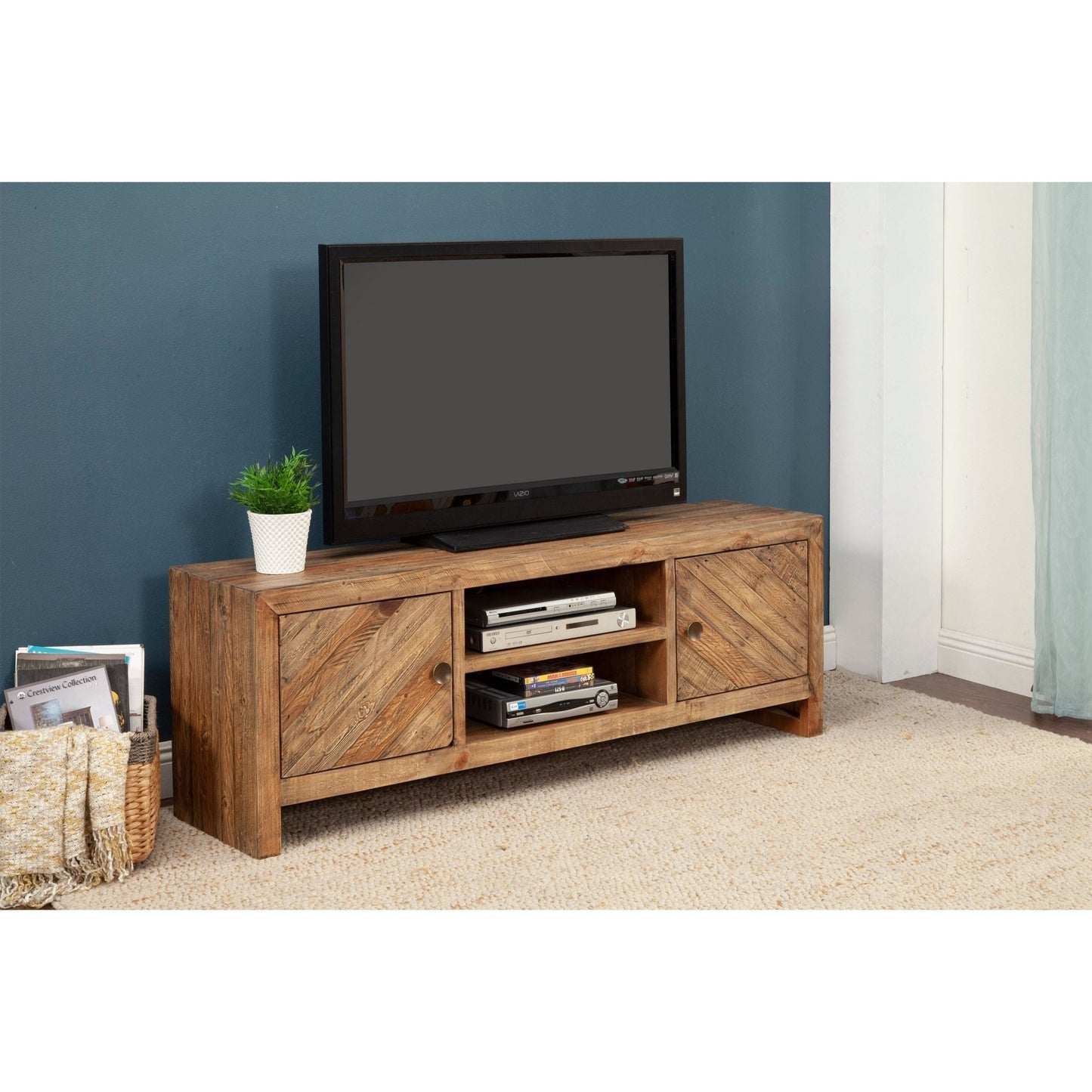 brown wooden tv unit