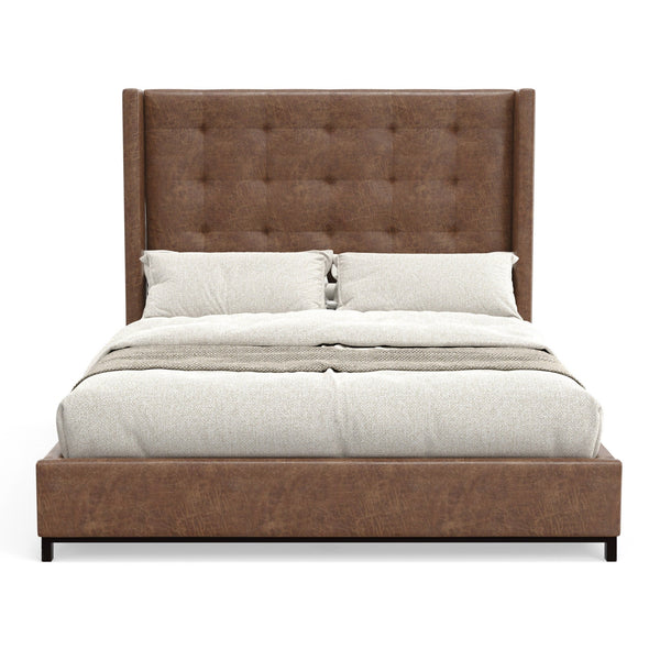 brown single bed