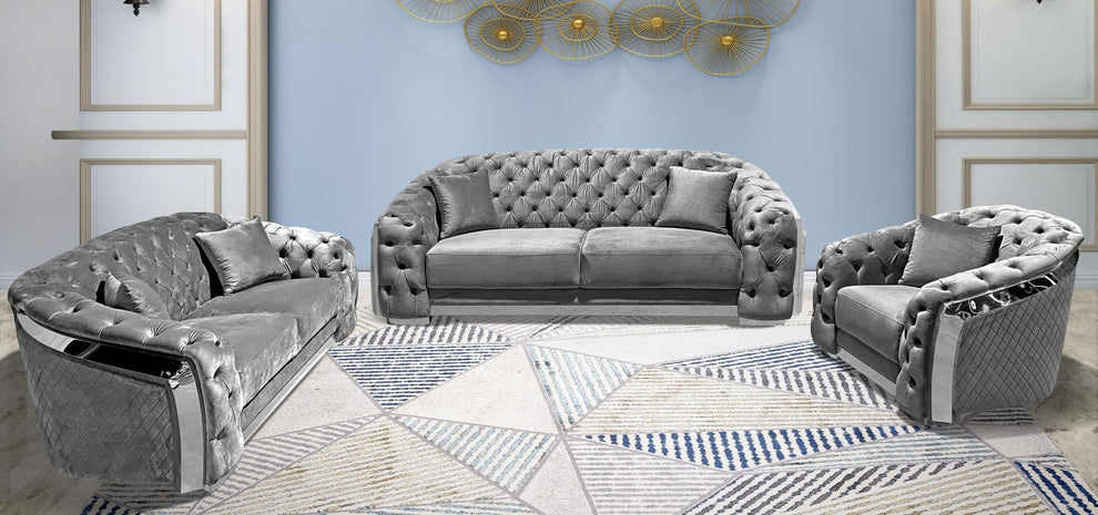 grey sofa set