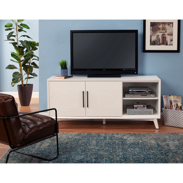 white wooden tv unit