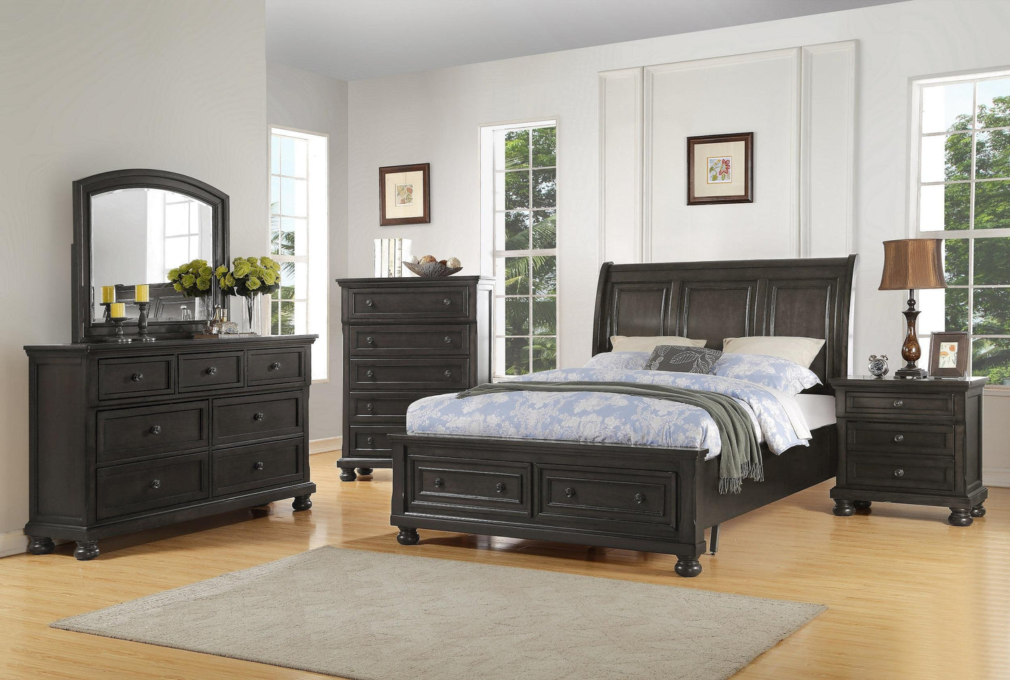 grey storage bedroom set