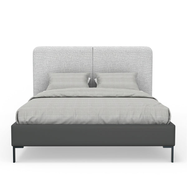 light grey single bed