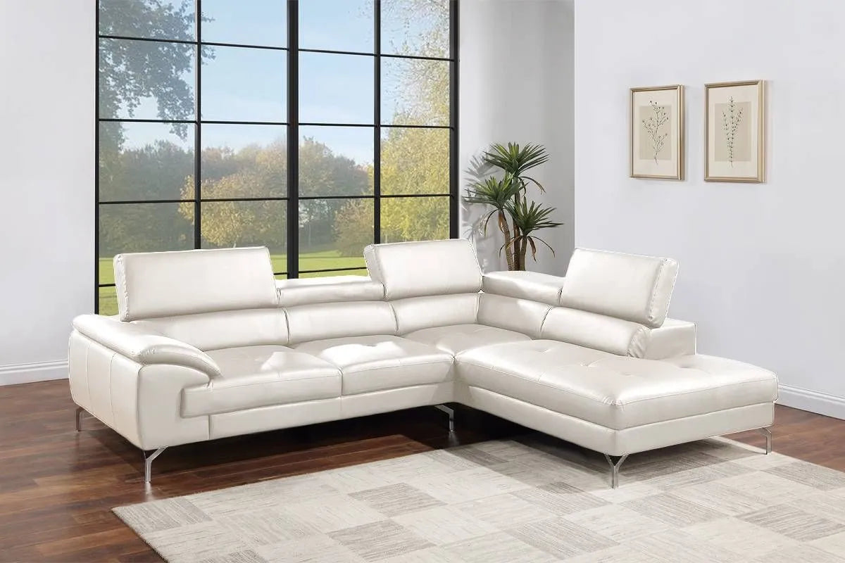 white fabric sofa sectional