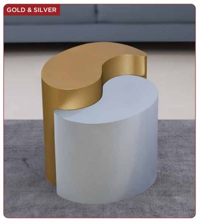 gold& silver side table