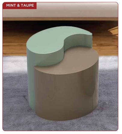 mint& taupe side table