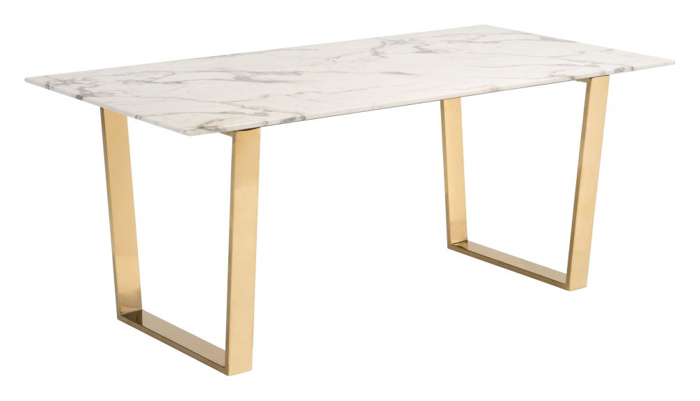 white dining table