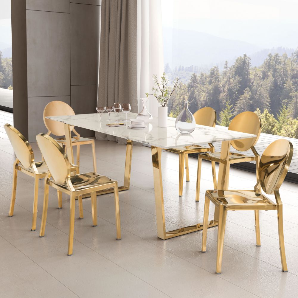 white dining set