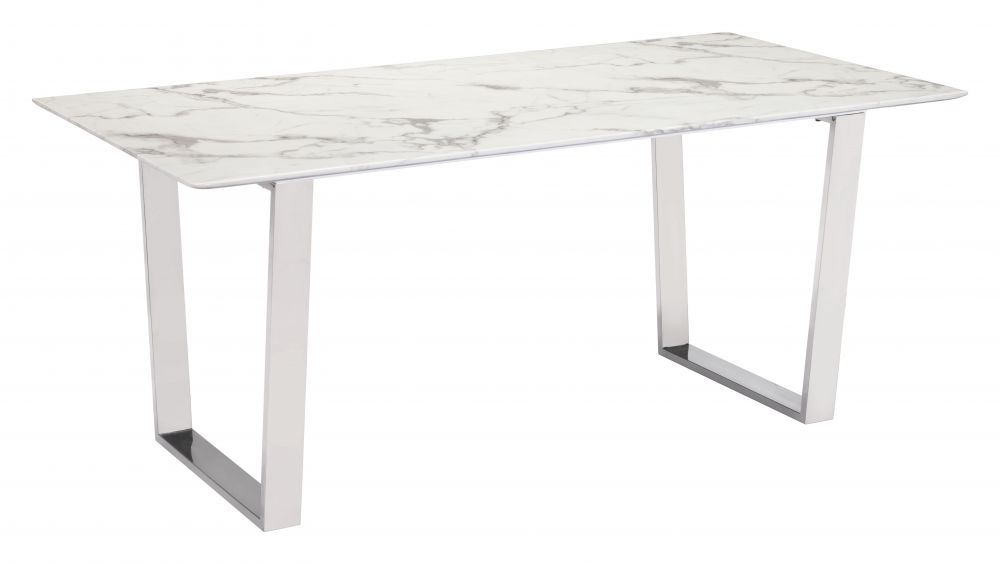 white dining table