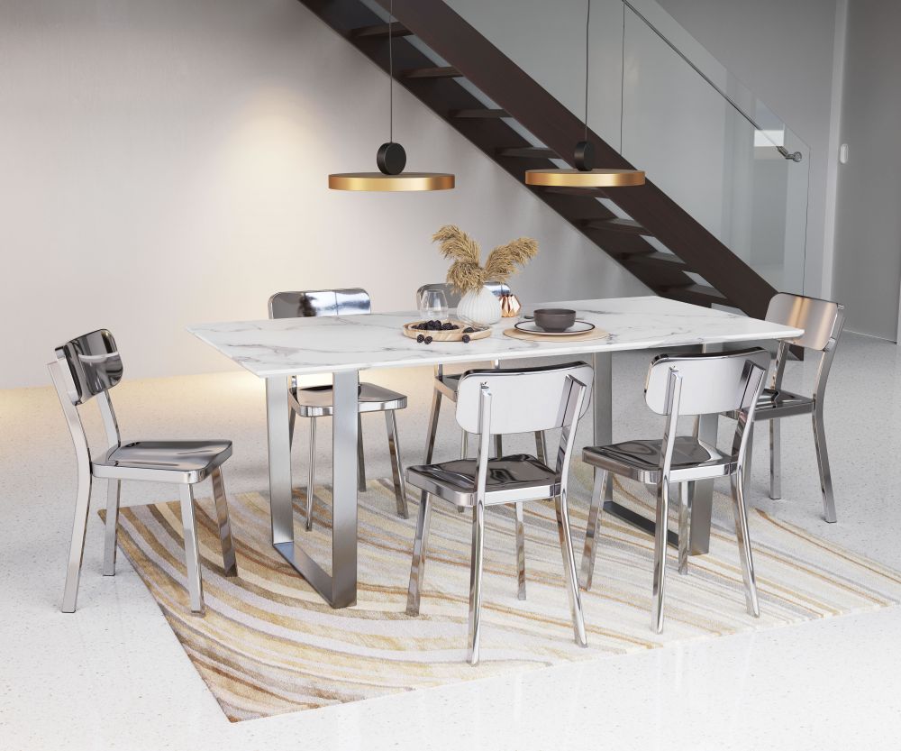 white dining set