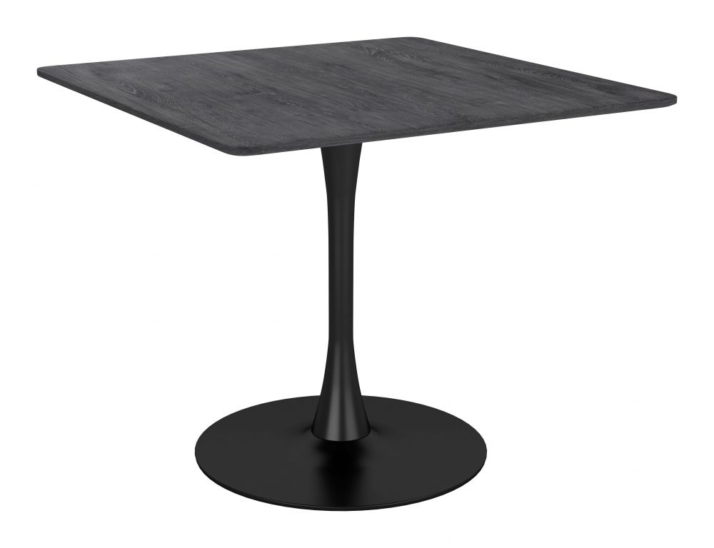 black dining table