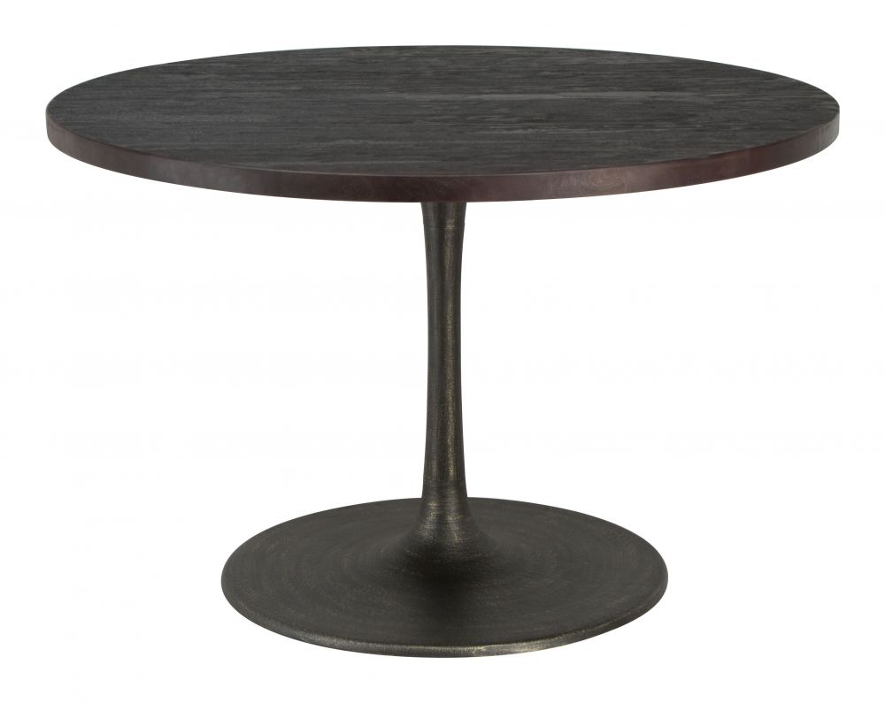 dark brown dining table