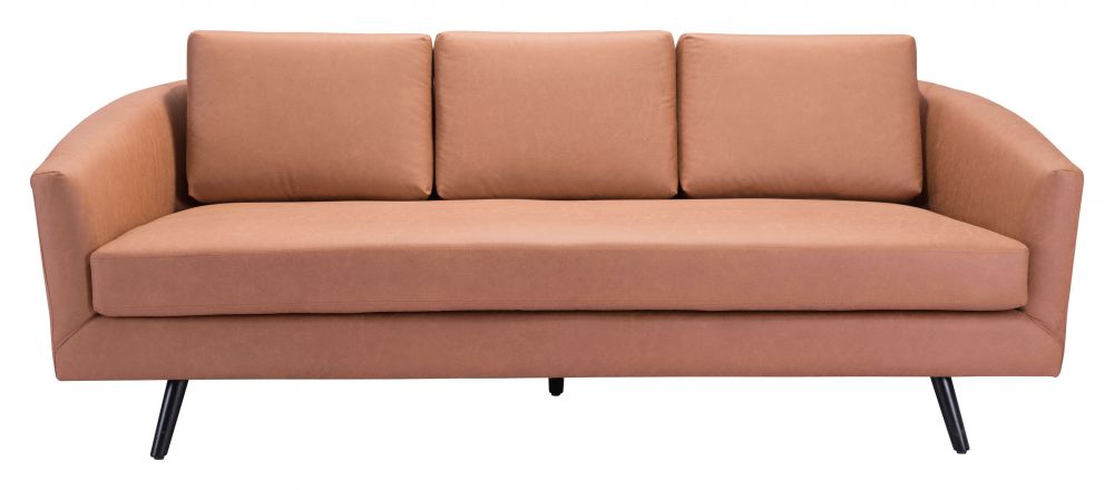 brown leather sofa