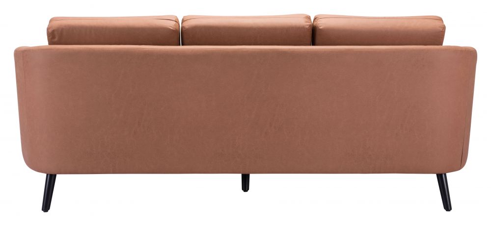 brown leather sofa