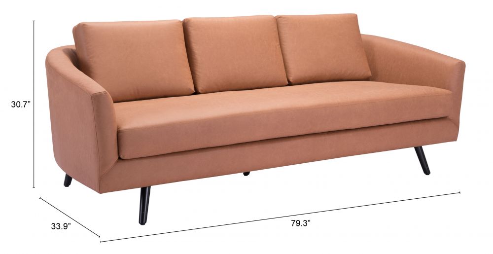 brown leather sofa