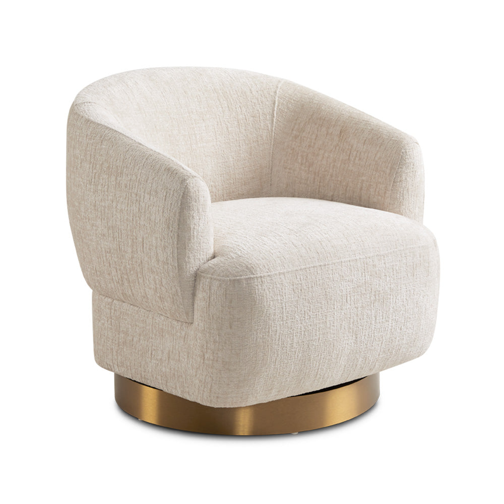 ivory fabric accent chair