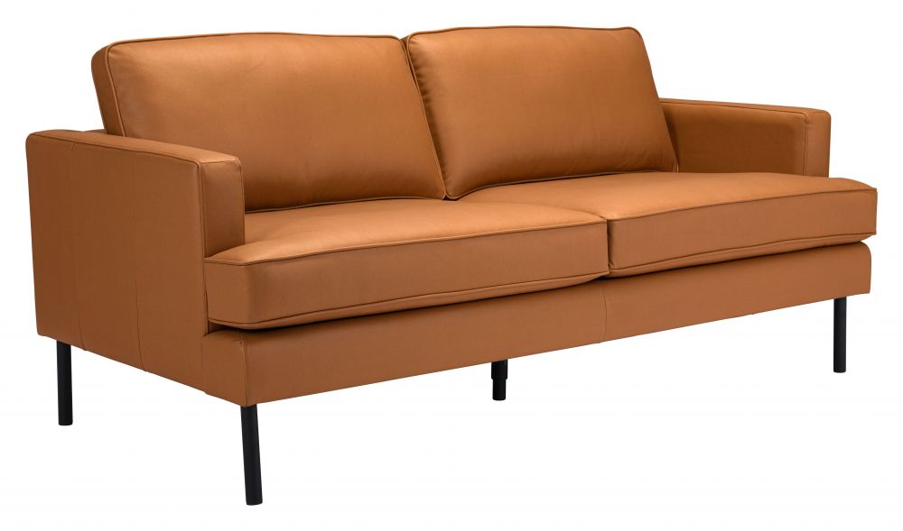 brown leather sofa