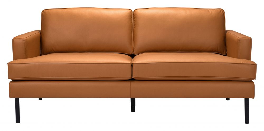 brown leather sofa