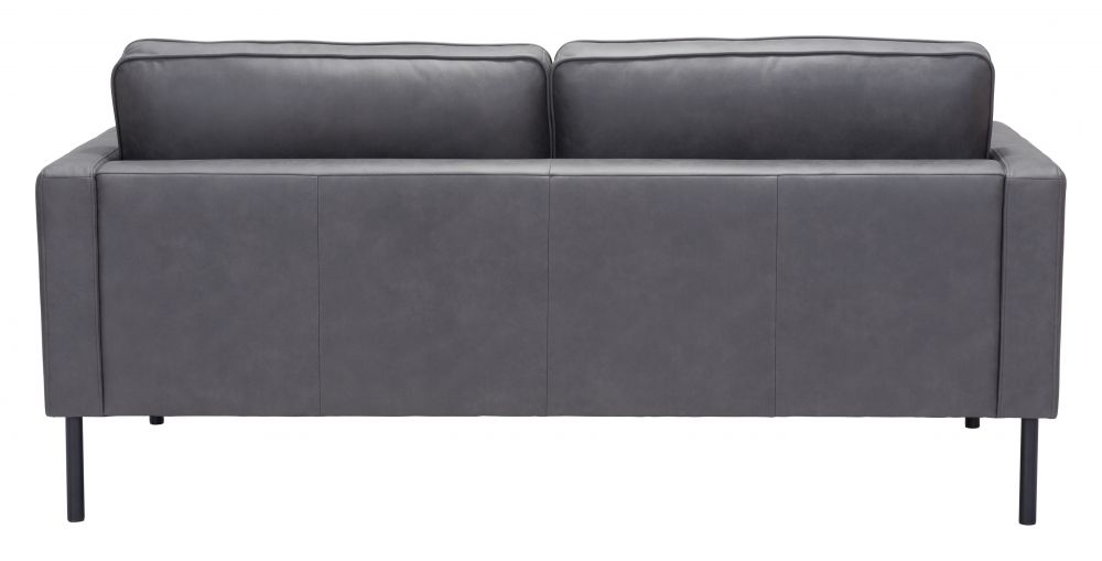 grey leather sofa