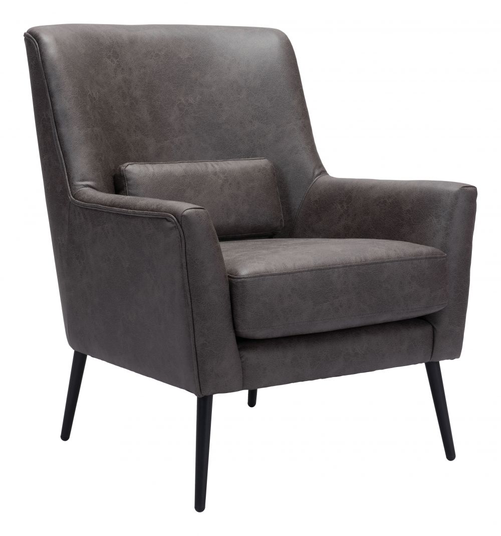 black leather accent chair