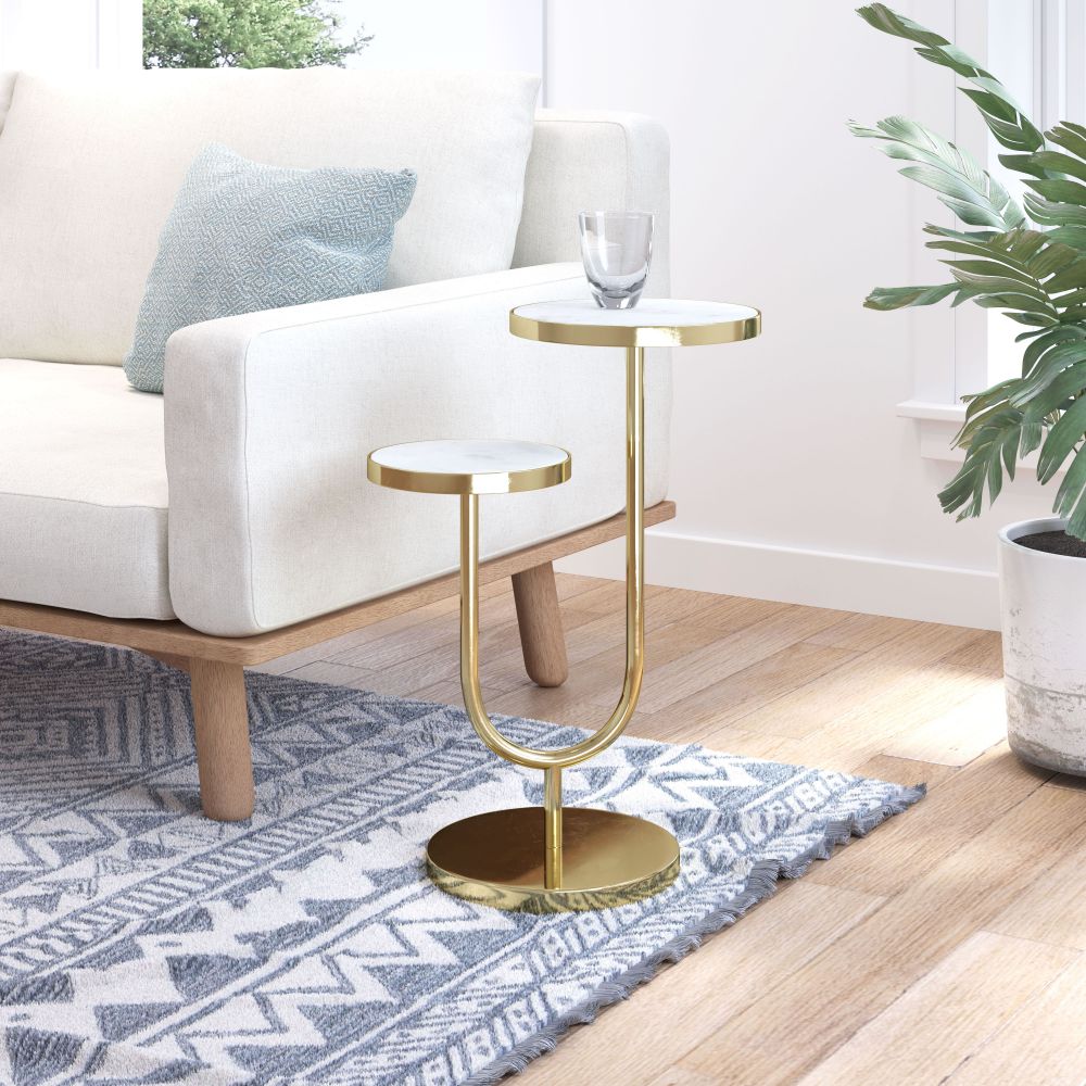 white side table