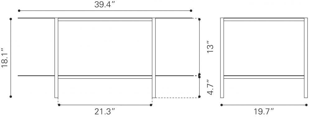 white steel coffee table