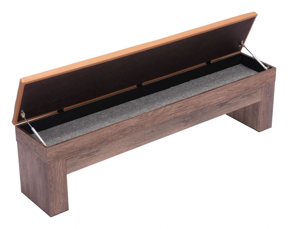 storage leather bench