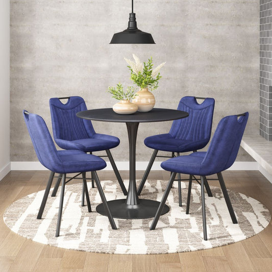 black dining table