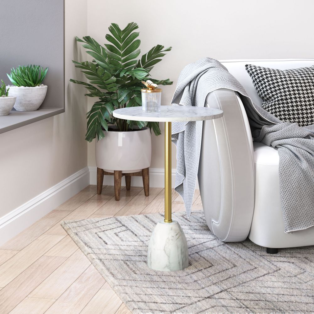 white side table