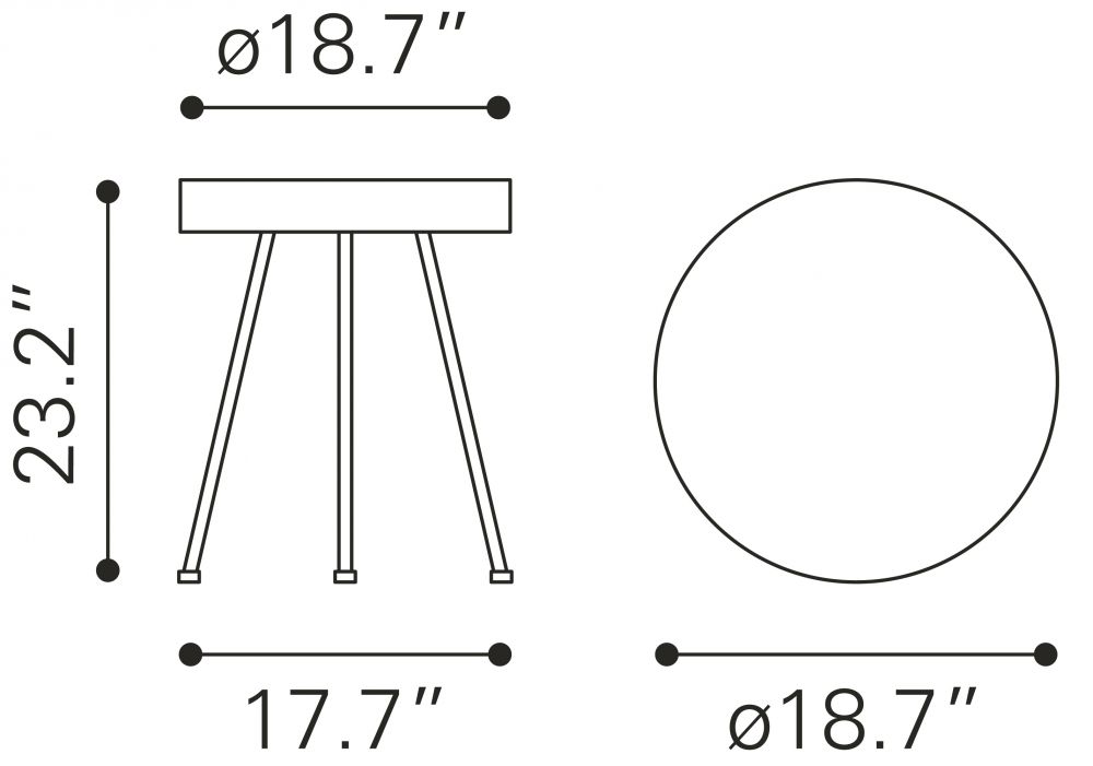 black end table
