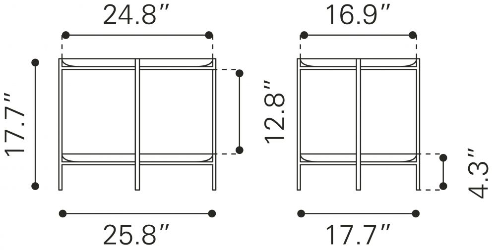 bronze steel coffee table