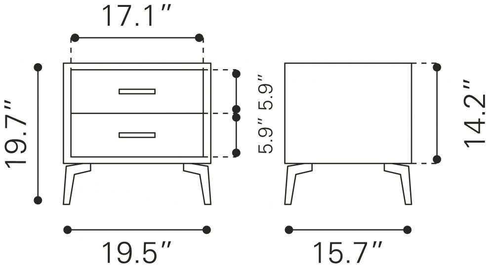 modern bedside table