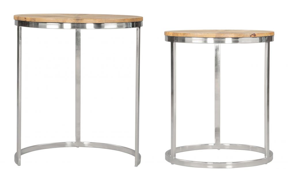 chrome coffee table set