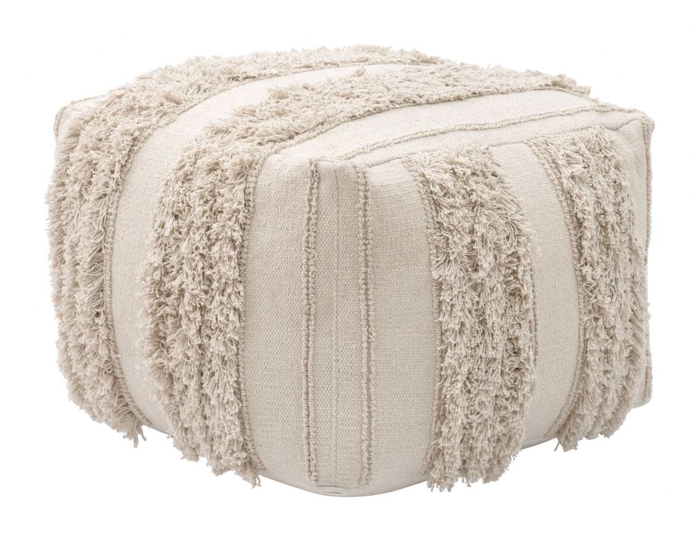 boucle fabric ottoman