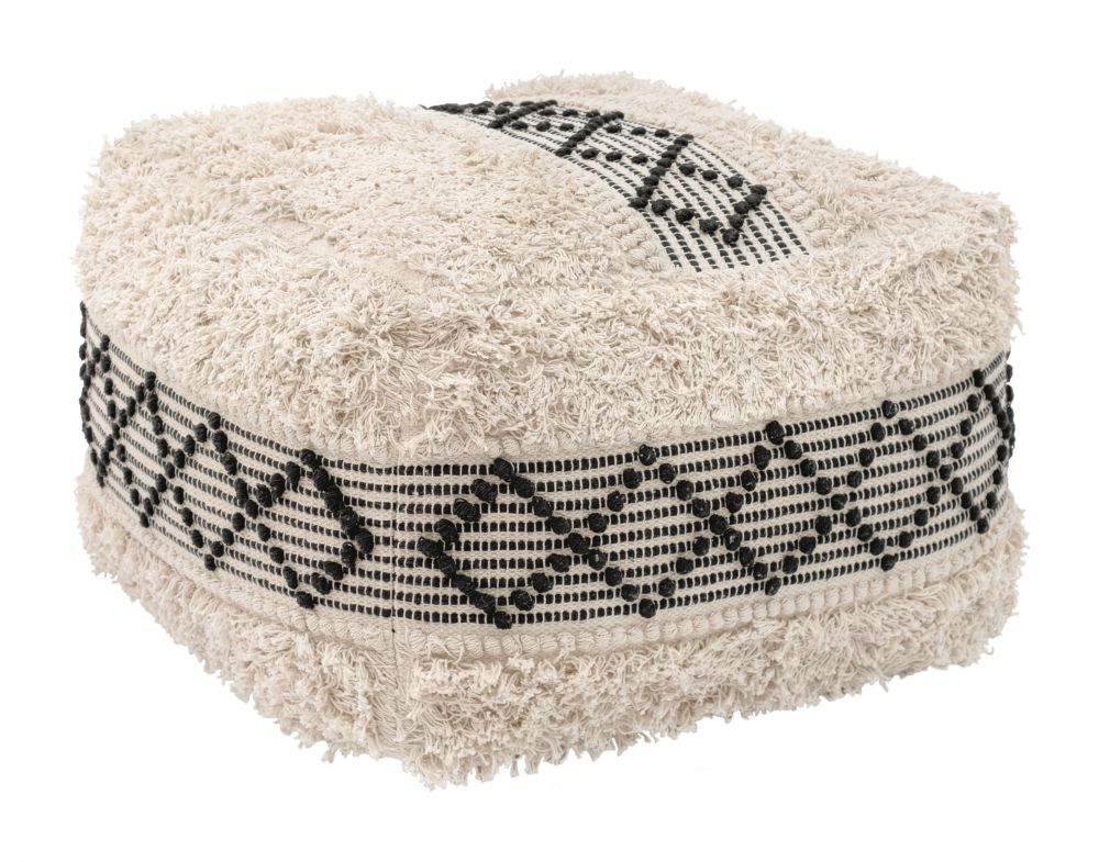 boucle fabric ottoman