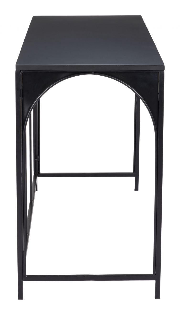 black console table