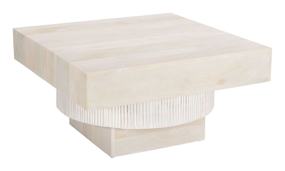 beige wood coffee table