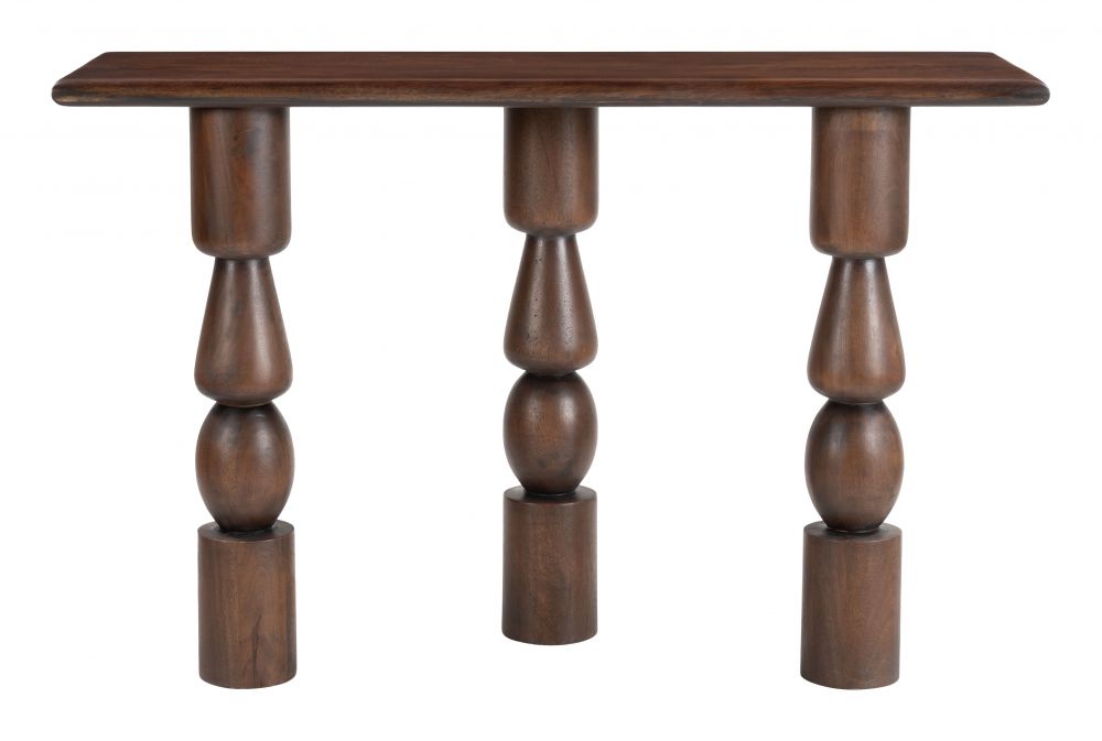 brown console table