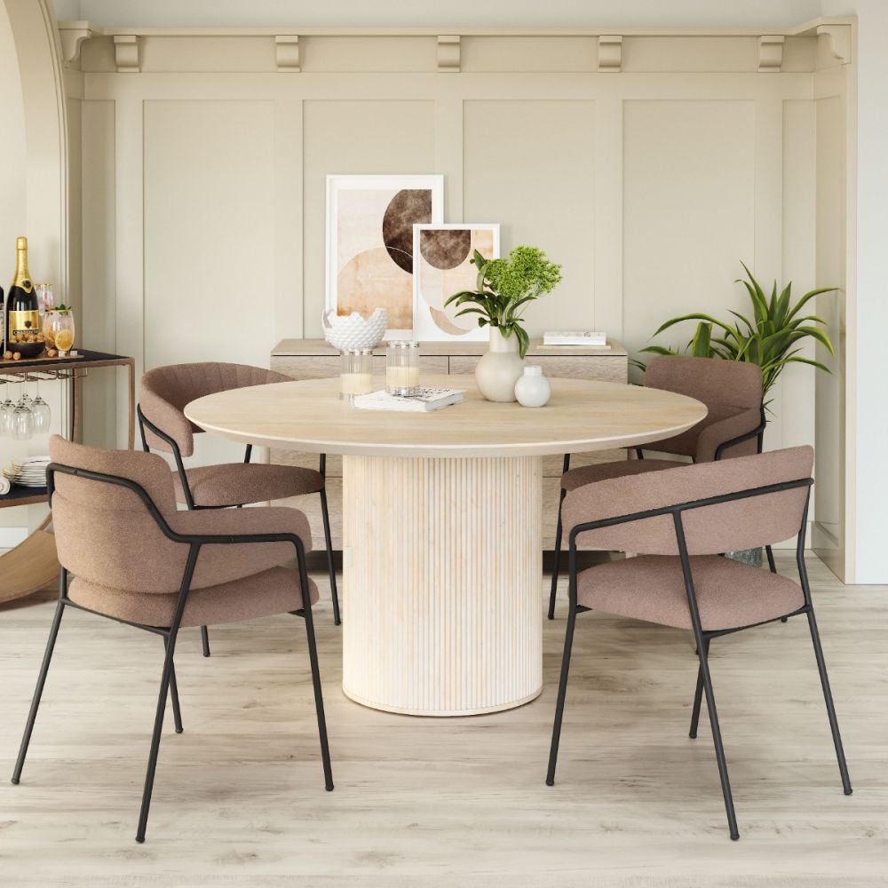 beige dining table