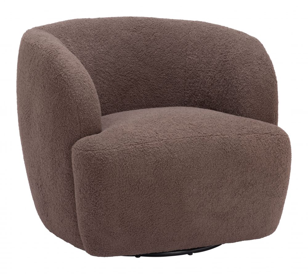 brown fabric accent chair