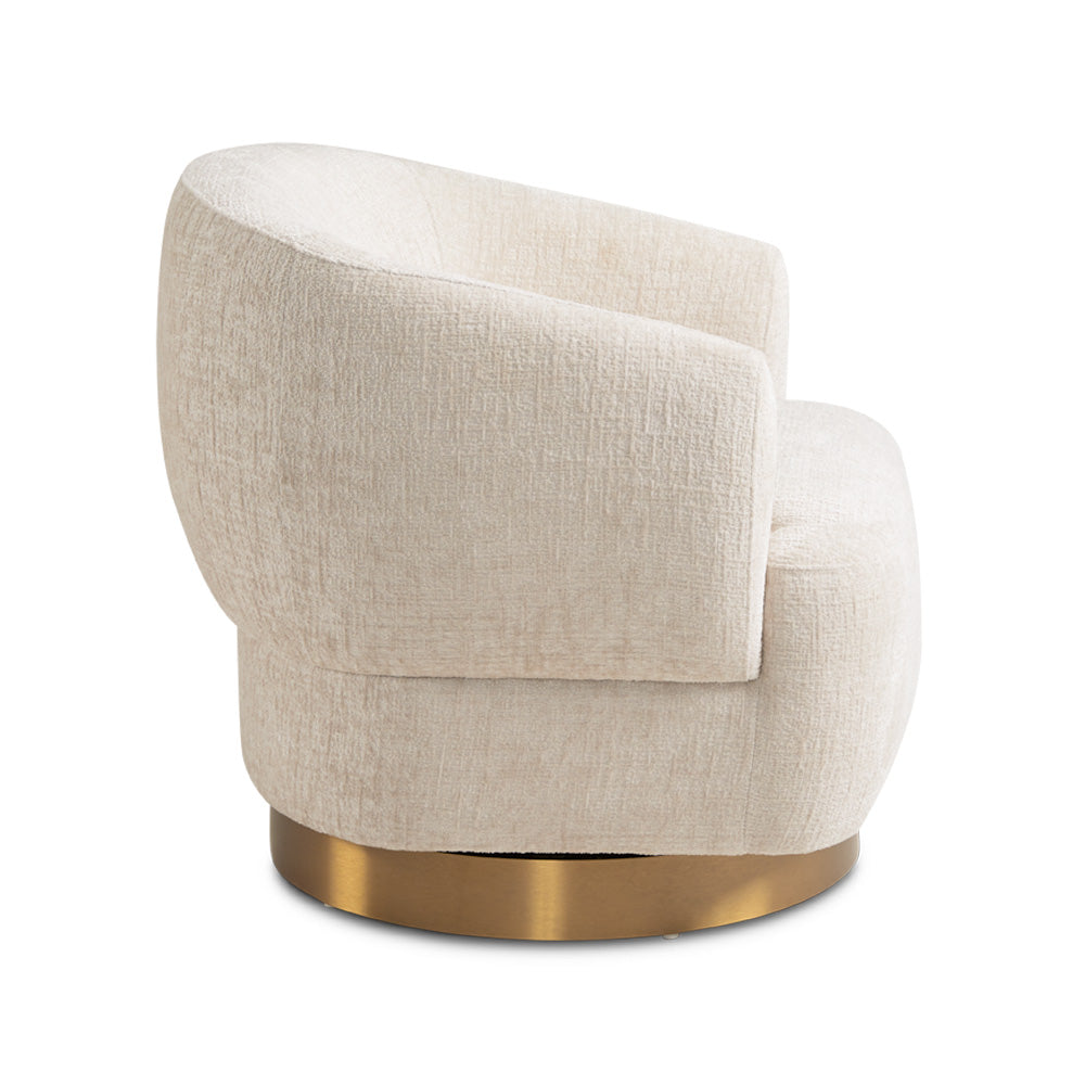 gold base fabric accent chair