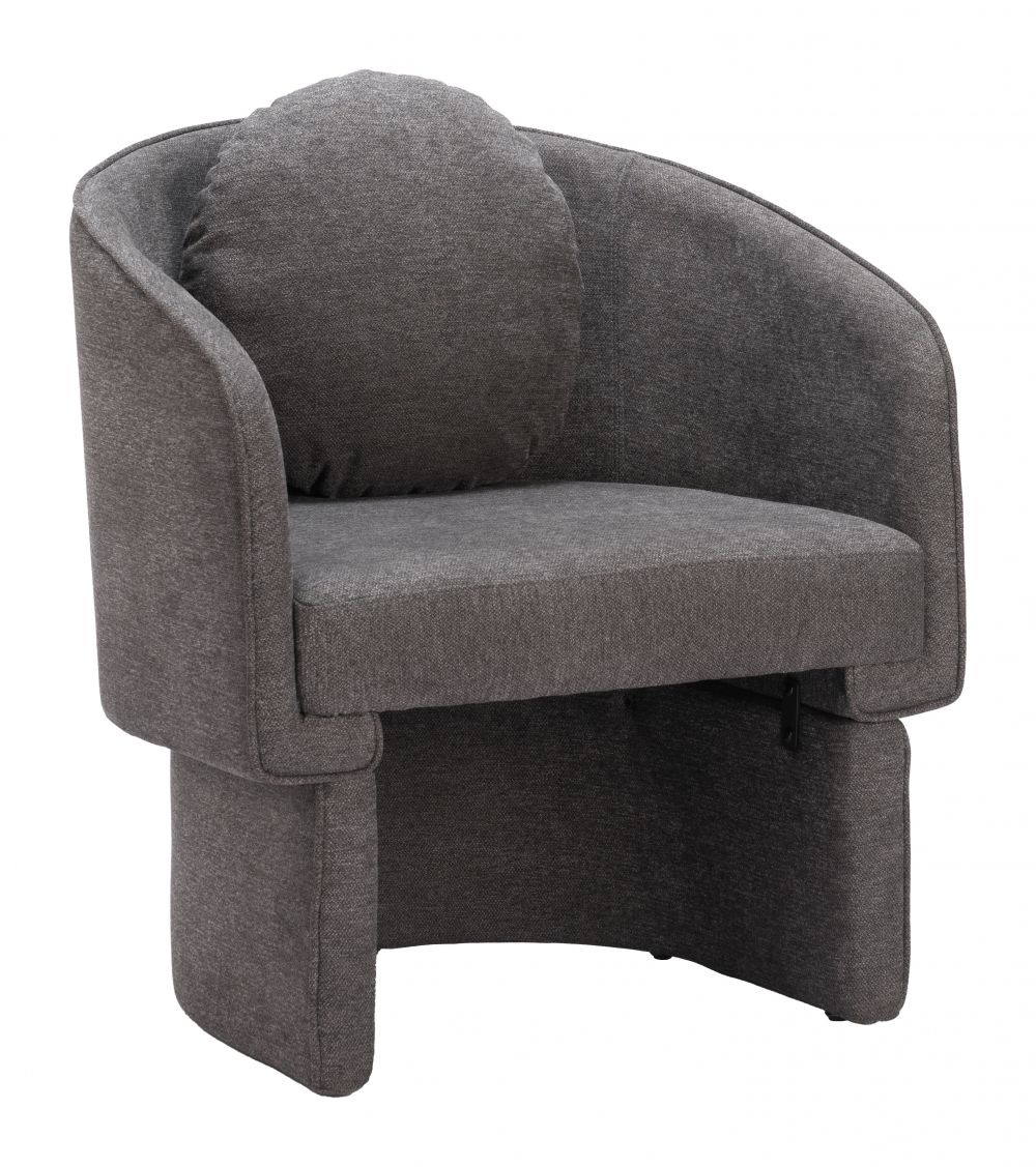 grey fabric accent chair