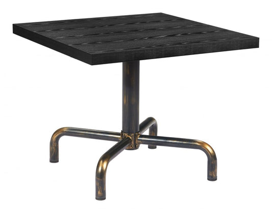 black dining table
