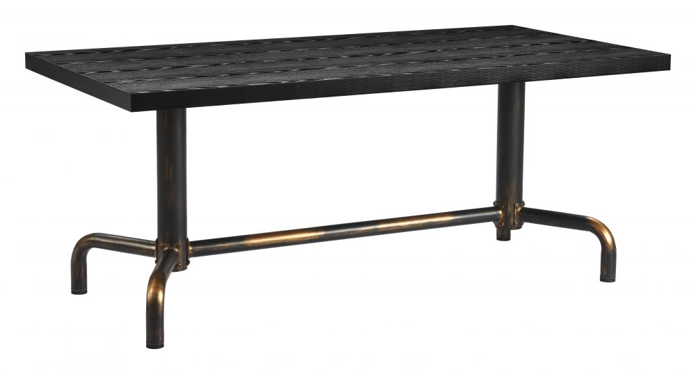 black dining table
