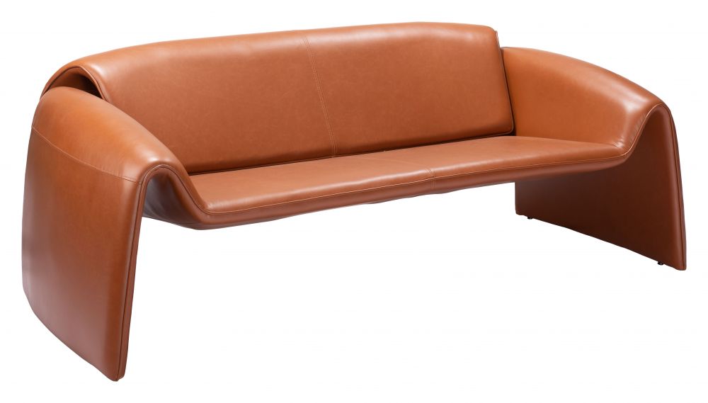 brown leather sofa